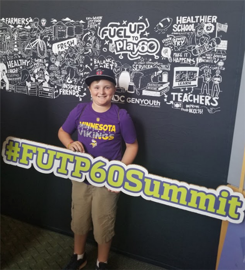 Skyler Hoheisel at Fuel Up to Play 60 Summit 